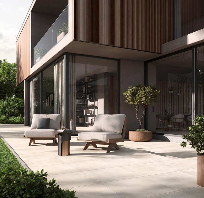Fliesen Schweizer Fliesenleger Terrassenfliesen in creme