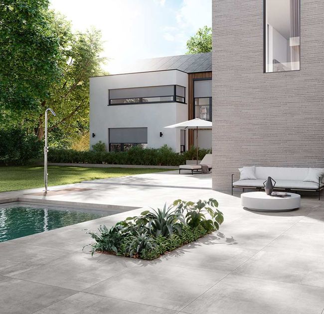 Fliesen Schweizer Fliesenleger Terrassenfliesen in creme